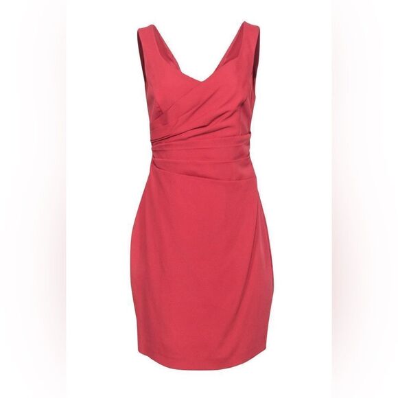 Reiss - Alessia Brick Ruched Sheath Dress - Picture 1 of 9